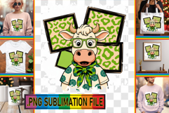 Fun TSHIRT Art Ideas PNG, Cute Cow Product Image 1