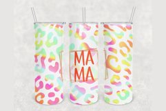 Mama Rainbow Leopard Print 20 oz sublimation design tumbler Product Image 1
