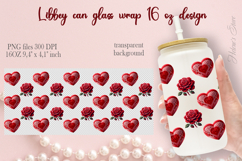 Valentines pattern Libbey Can Glass Wrap 16oz design BUNDLE Product Image 5