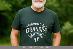 Promoted to Grandpa - Funny SVG Design for T-Shirts and Gift Product Image 2
