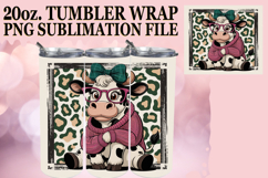 Radiant Mornings 20oz tumbler wrap, Cute Cow Product Image 1