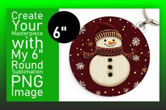 Chic Round Design Car Coaster PNG , Snowman Product Image 1