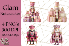 Pink and Black Glam Nutcracker Clipart PNG Product Image 1