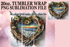 Summer Meadow Tumbler Sublimation - 3D Heart Frame Product Image 1