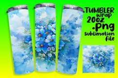 Floral Tumbler Wrap 20oz PNG Bright Design Product Image 1