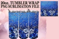 Sublime Sparkle Glittery Floral Leopard Tumbler Wrap Product Image 1