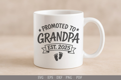 Promoted to Grandpa - Funny SVG Design for T-Shirts and Gift Product Image 4