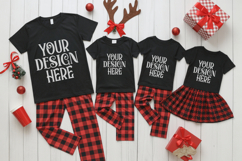 Christmas Family Matching Group T-Shirt Mockups | Holiday Fl Product Image 1