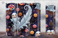 4 Ghost Tumbler Wrap Sublimations, 20 oz Product Image 5