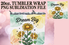 Cheerful days 20oz tumbler wrap, Flowers Quote Product Image 1