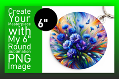 Trendy Circle Design for Keychains , Flowers Product Image 1