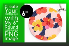 Boho Floral Dreamland Keychain Sublimation Circle Design Product Image 1