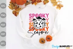 Spooky Season SVG Design , Halloween Quote SVG Cut Files Product Image 1