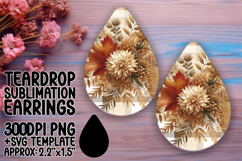 Whimsical Teardrop Design for Crafting , Autumn Flower Product Image 1