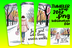 RICH 20oz Sublimation Tumbler Design , Just A Girl Product Image 1