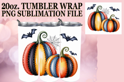 Cozy dreams 20oz tumbler wrap, Pumpkin Watercolor Product Image 1