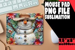 Holiday Snowman Sublimation Mouse Pad - Summer Snow Magic Product Image 1