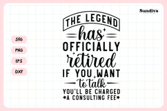 Funny Retirement Quote SVG | The Legend Has Retired Product Image 3