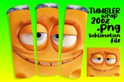 Whimsical Cartoon Emoji Tumbler Design - Sublimation 20oz Product Image 1