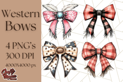 Western Style Bow PNG, Cute Cowboy, Cowgirl Coquette Png Product Image 1