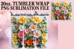 Whimsical Springtime Floral 3D Tumbler Wrap Product Image 1