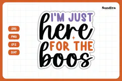Funny Halloween Sticker | I'm Just Here For The Boos Product Image 3