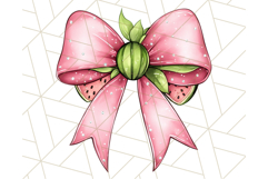 Watercolor Summer Bow Clipart PNG, Coquette Bright Bow Png Product Image 2