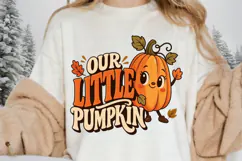 Our Little Pumpkin PNG, Cute Kawaii Fall Pumpkin Character Product Image 2