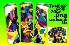 Bold Abstract Dog Tumbler Wrap 20oz Pattern Product Image 1