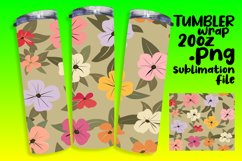 Sublimation Tumbler Wrap with Watercolor Boho Harmony Product Image 1