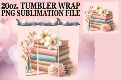 SWEET HARMONY 20oz TUMBLER WRAP, Book and flower Product Image 1