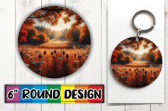 Radiant Car Coaster Circle PNG, Autumn Product Image 1