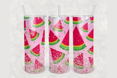 Watermelon Glitter Confetti 20 oz sublimation design tumbler Product Image 1