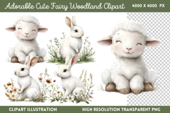 Adorable Cute Fairy Woodland Clipart Bundle PNG Product Image 10
