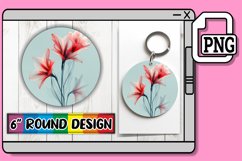 Vibrant Floral Keychain &amp; Car Coaster Sublimation Range Product Image 1