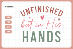 Christian Quote SVG - Faith Saying | In His Hands Product Image 3