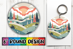 Cozy Round Keychain PNG Magic, Spring Product Image 1