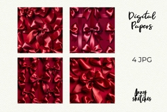 4 Red Satin Bows Seamless Pattern Coquette Birthday Gift Product Image 2