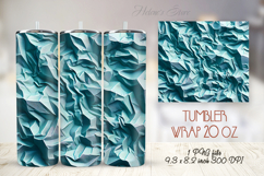 Texture of crumpled blue paper straight tumbler 20oz wrap Product Image 1