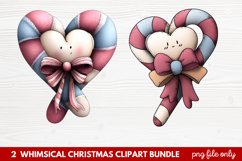 Whimsical Christmas Clipart | Cute Festive Holiday PNG Product Image 1