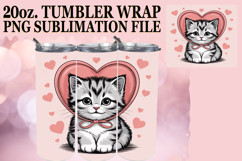 SWEET GIFT 20oz TUMBLER WRAP, Cat Valentin's Day Product Image 1