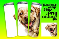 Playful Peek-a-Boo Dog Charm Whimsy Joy Sublimation Tumbler Product Image 1