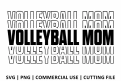 Volleyball Mom SVG | Stacked SVG Product Image 2