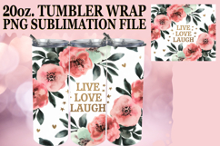 Gentle Thoughts 20oz tumbler wrap, Flower Quote Product Image 1