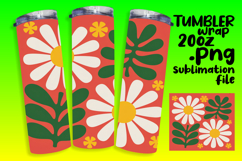MODERN 20oz Sublimation Design , Flowers Product Image 1