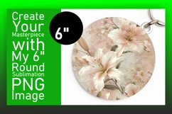 Blooming Stripe Circles: Sublimation Circle &amp; Keychain Product Image 1