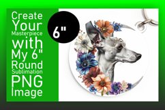 Chic Round Dog Sublimation Keychain Product Image 1