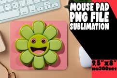 Retro Flower Fantasy: Mouse Pad Sublimation Spectacle PNG Product Image 1