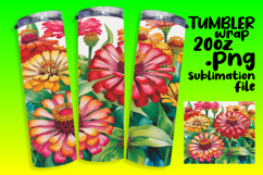 Eye-Catching 20oz Tumbler Wrap , Flowers Product Image 1
