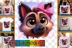 BRIGHT TSHIRT DESIGN Ideas PNG, 3D Dog Product Image 1